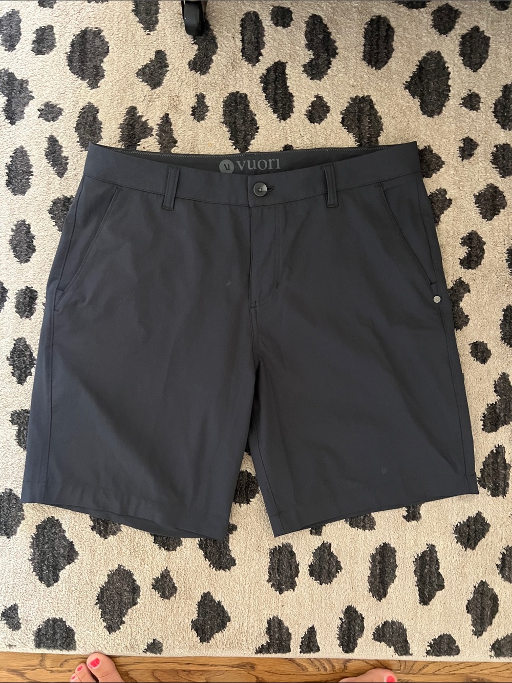 Vuori Men's charcoal Athletic Stretch Shorts